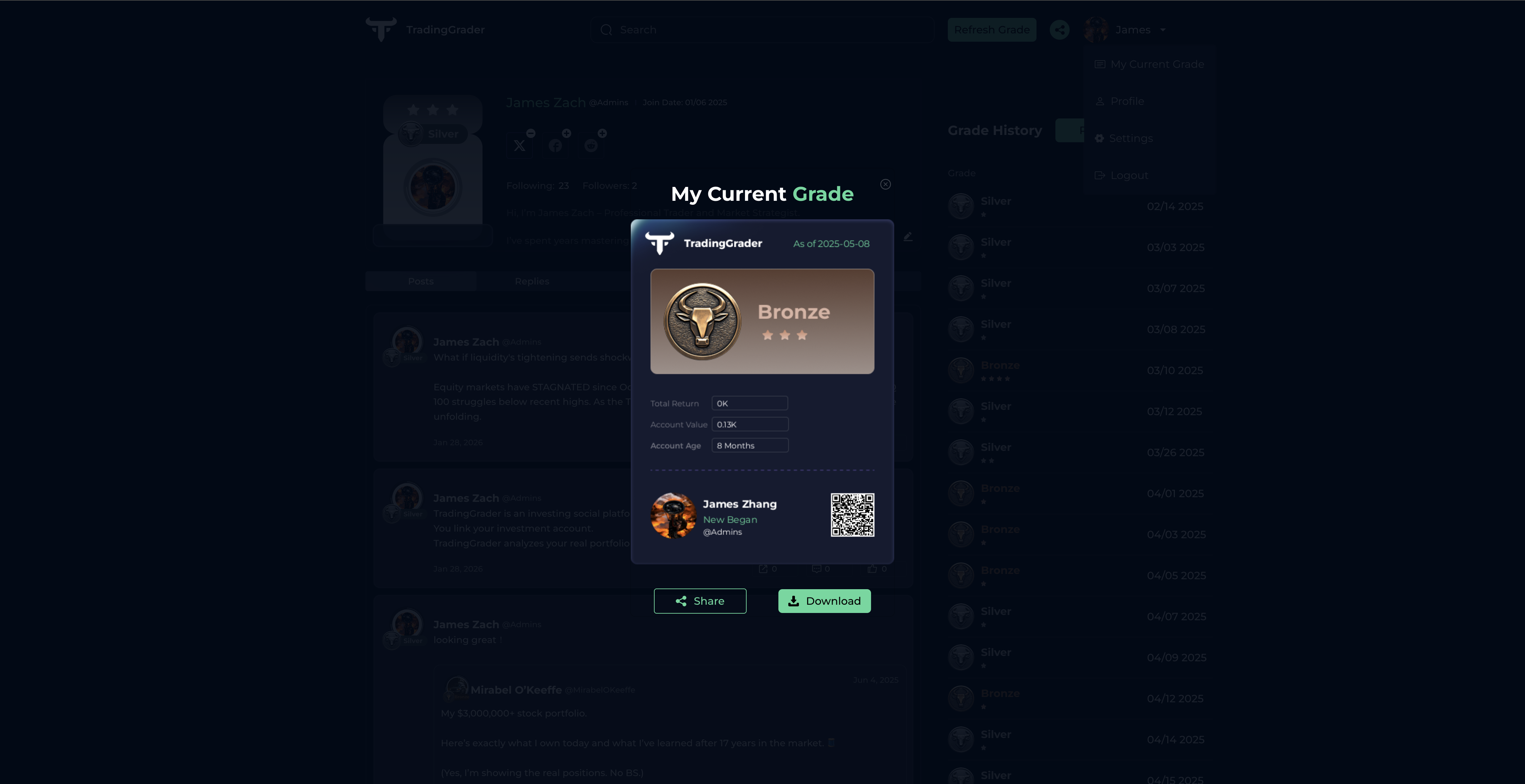TradingGrader - Screenshot 4 showing product features and functionality