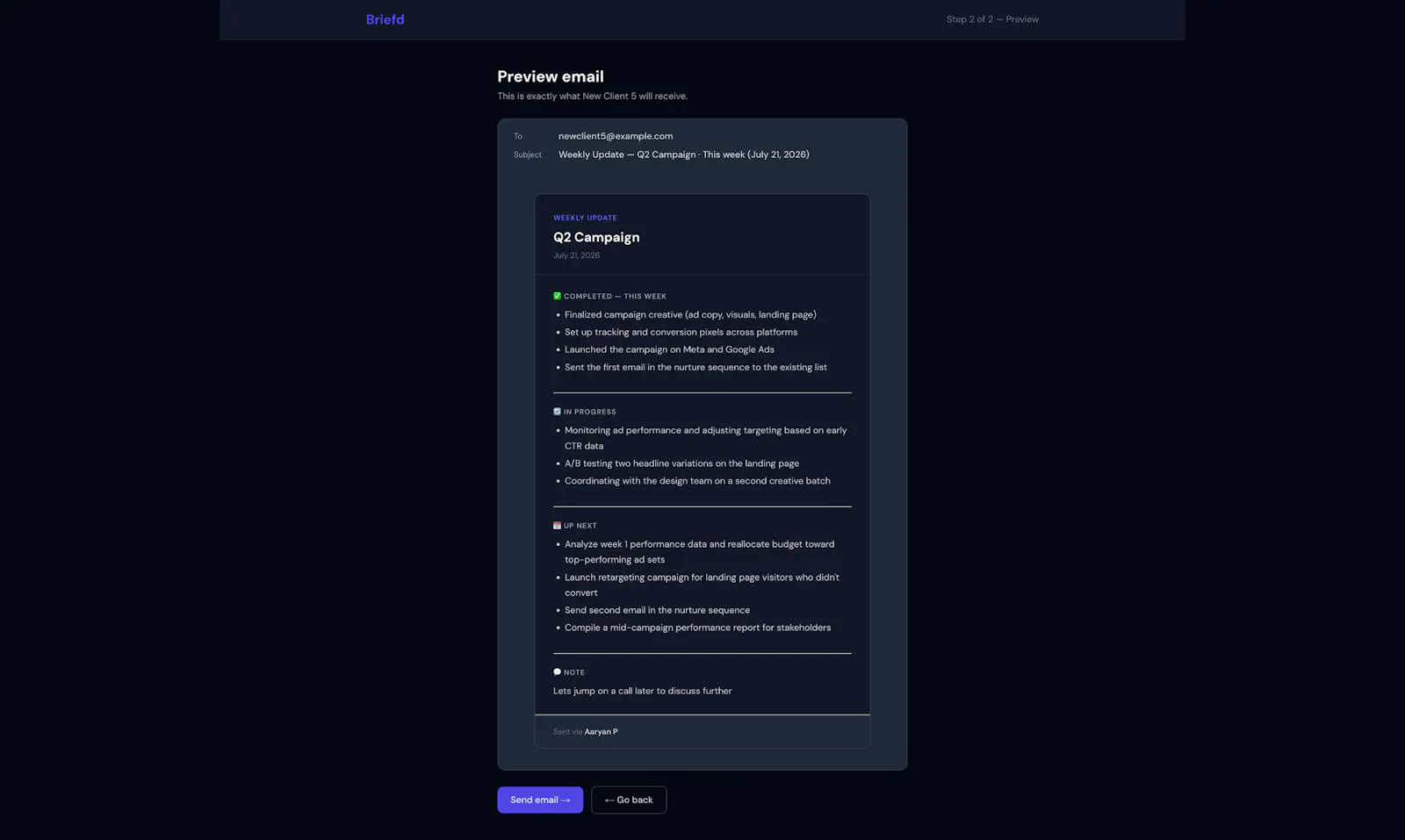 Briefd screenshot 5