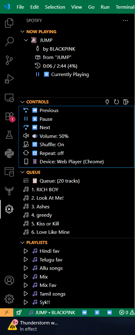 Média Contrôleur Spotify vs Code - Contrôlez le flux de la musique tout en codant 1