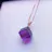 Purple Crystal Pendant in Square Shape