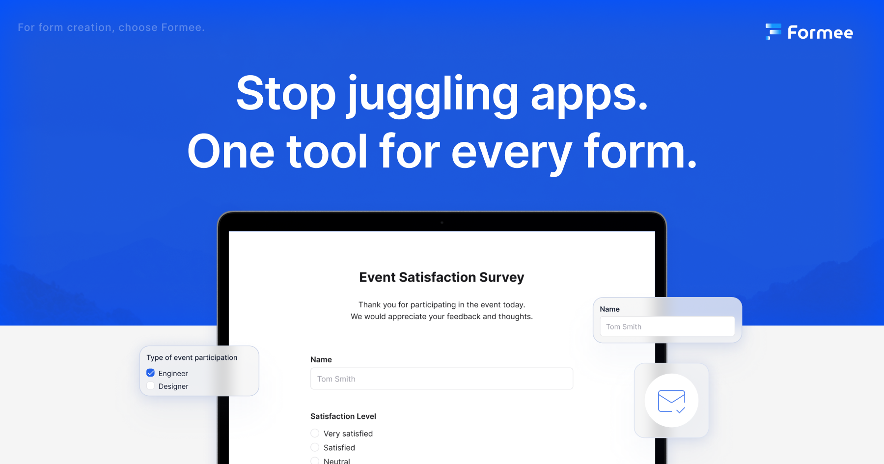 Formee - Main product screenshot demonstrating key features and user interface