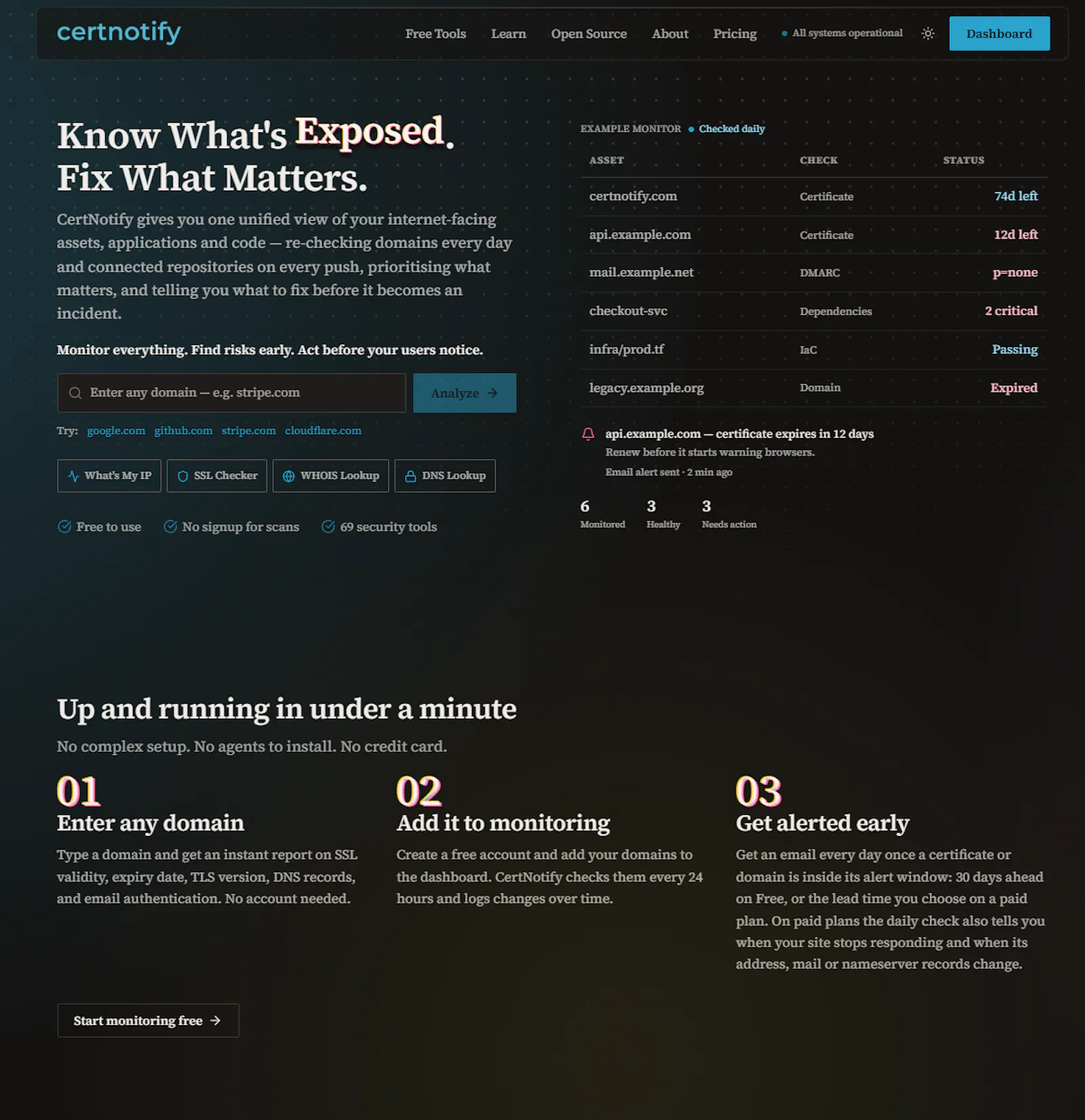 CertNotify screenshot 4