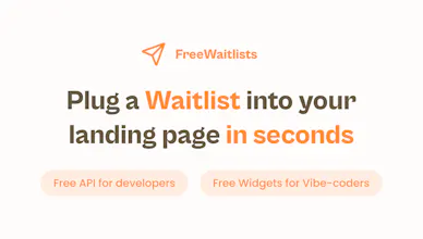 FreeWaitlists - Waitlist API & Widgets gallery image