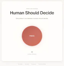 Human Should Decide Button gallery image