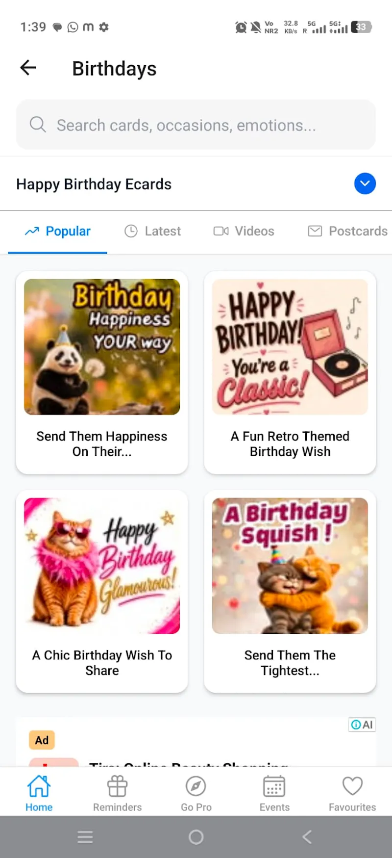 123greetings.com screenshot 2