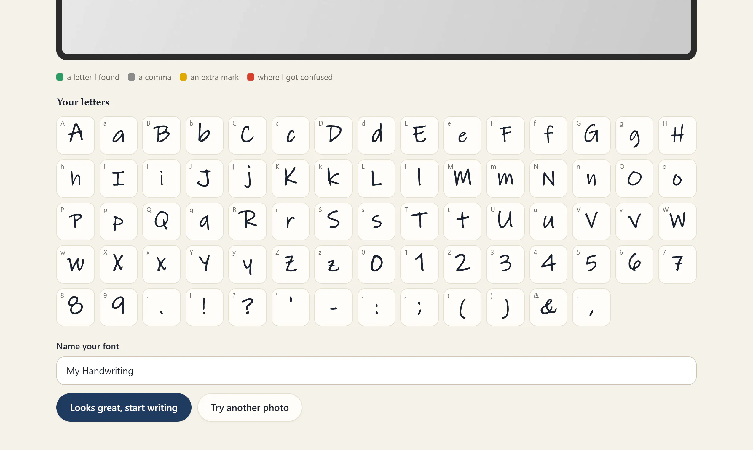 Handwriting font maker gallery image