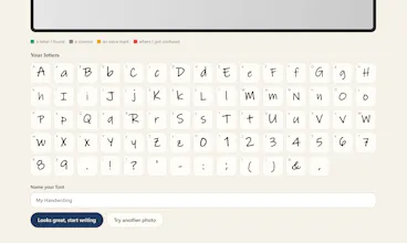 Handwriting font maker gallery image