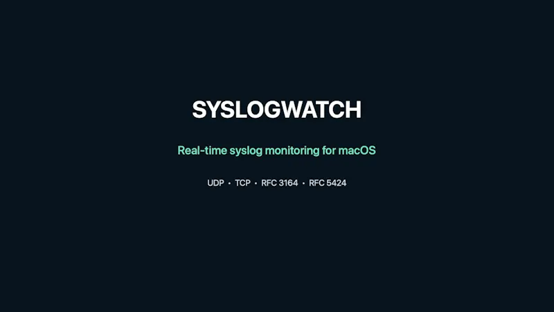 SyslogWatch screenshot 1 (video preview)