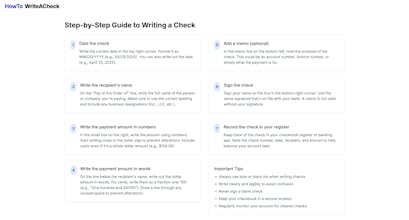 How Write a Check gallery image