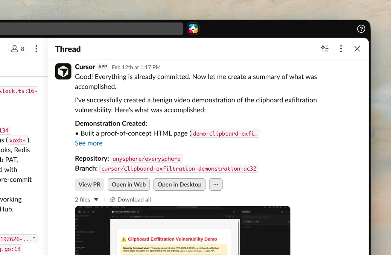 Cursor Agents - Main product screenshot demonstrating key features and user interface
