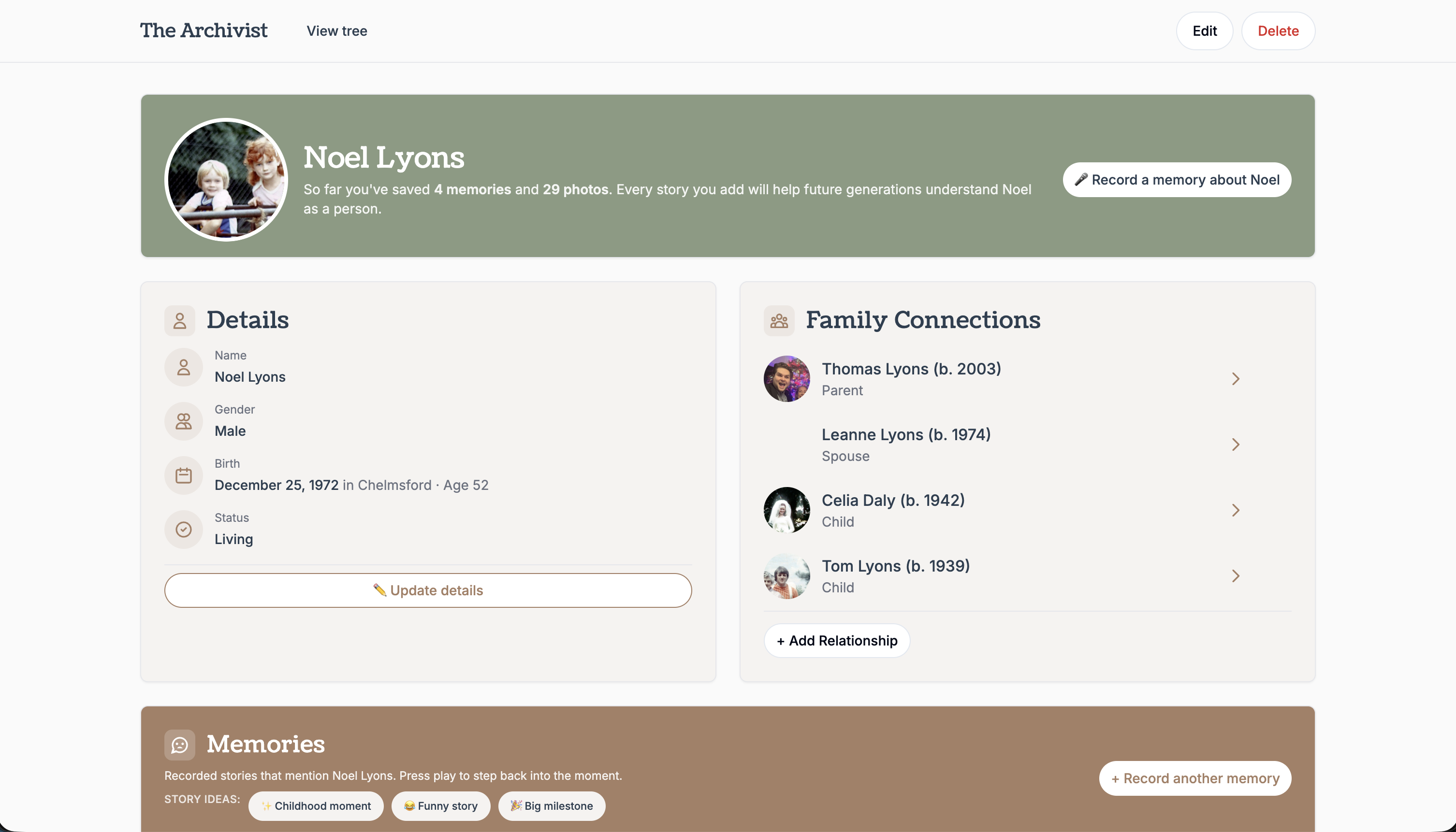 The Archivist - Screenshot 5 showing product features and functionality
