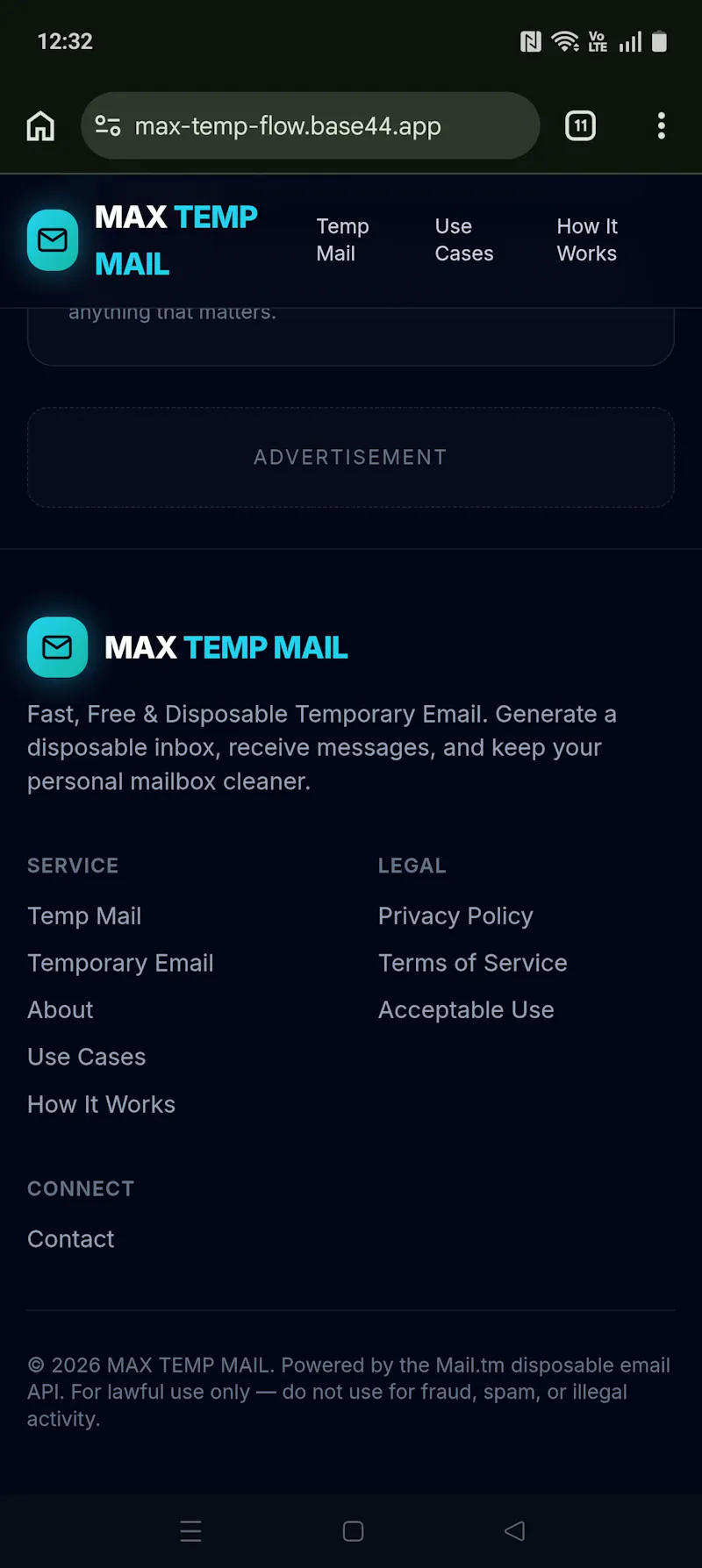 MAX TEMP MAIL  screenshot 2