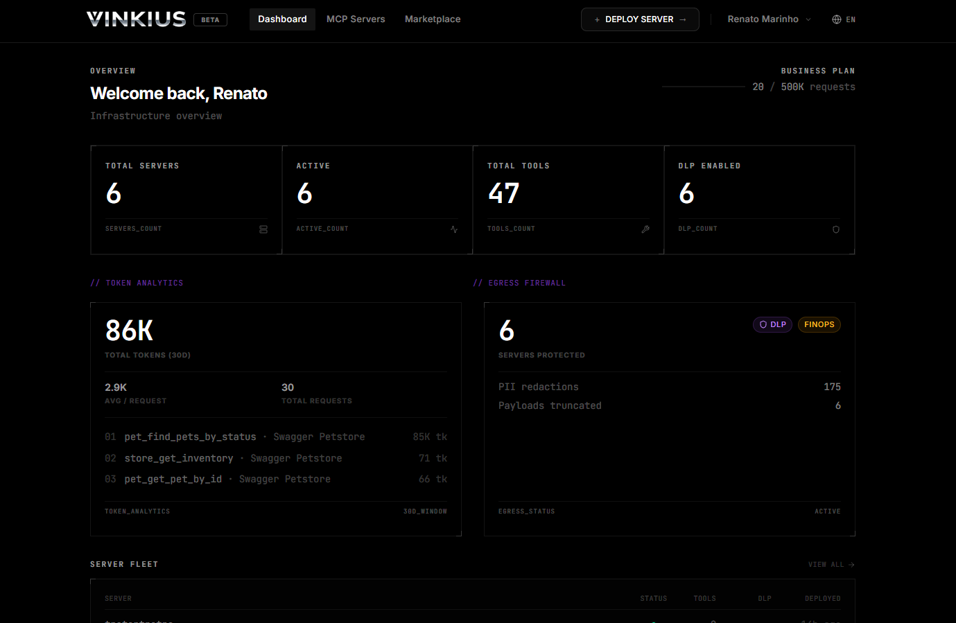 Vinkius - Screenshot 3 showing product features and functionality