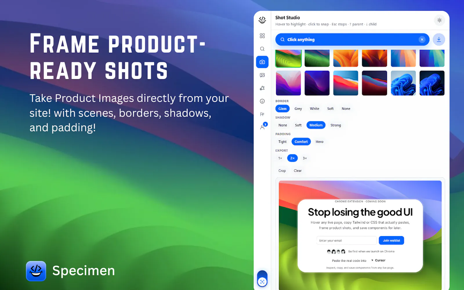 Specimen — Inspect & copy UI screenshot 3