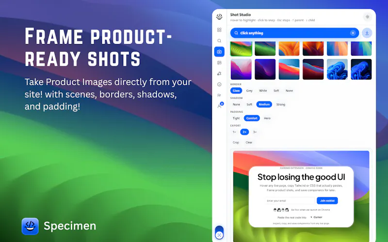 Specimen — Inspect & copy UI screenshot 3
