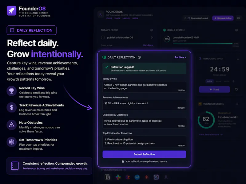 FounderOS — Command Center for Founders screenshot 5