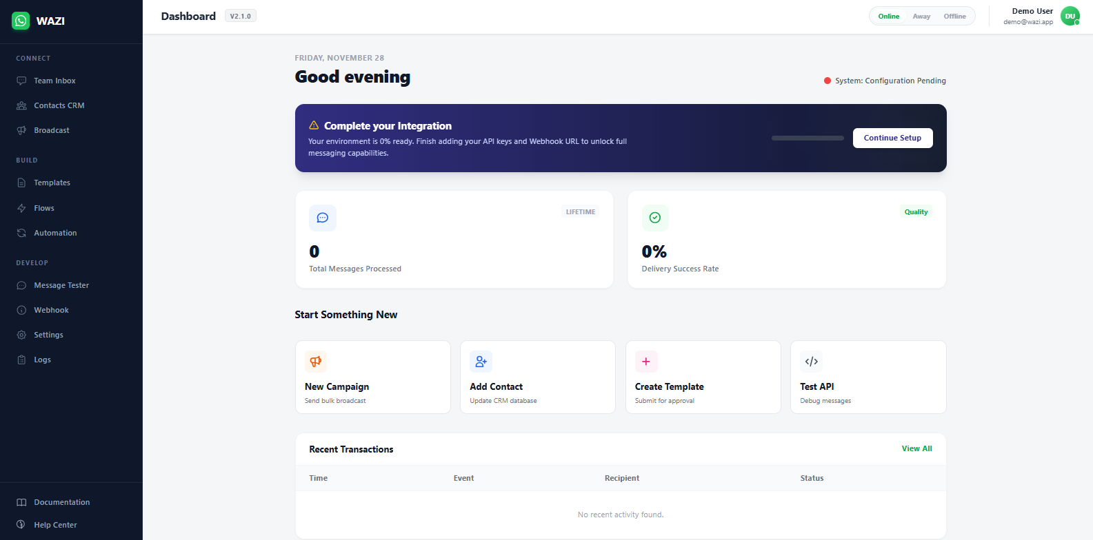 WAZI - Open Source WhatsApp Automation - Screenshot 5 showing product features and functionality
