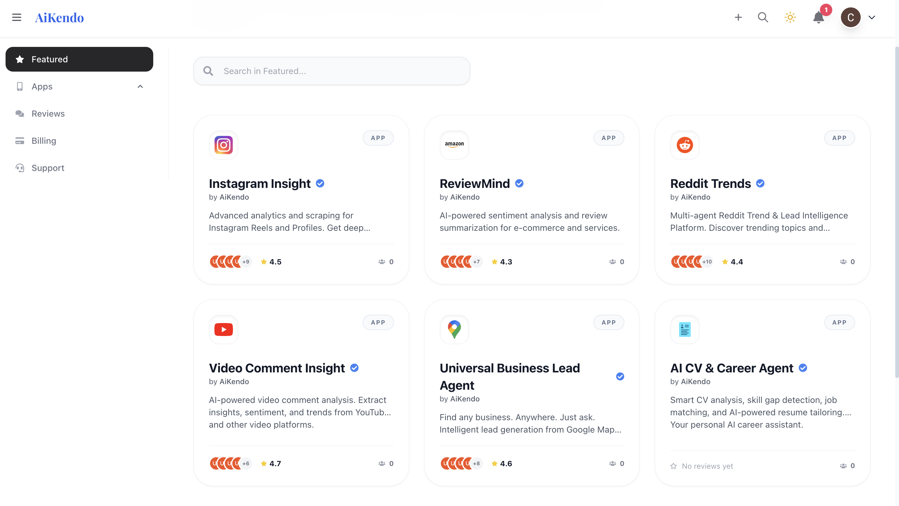 AiKendo - Main product screenshot demonstrating key features and user interface