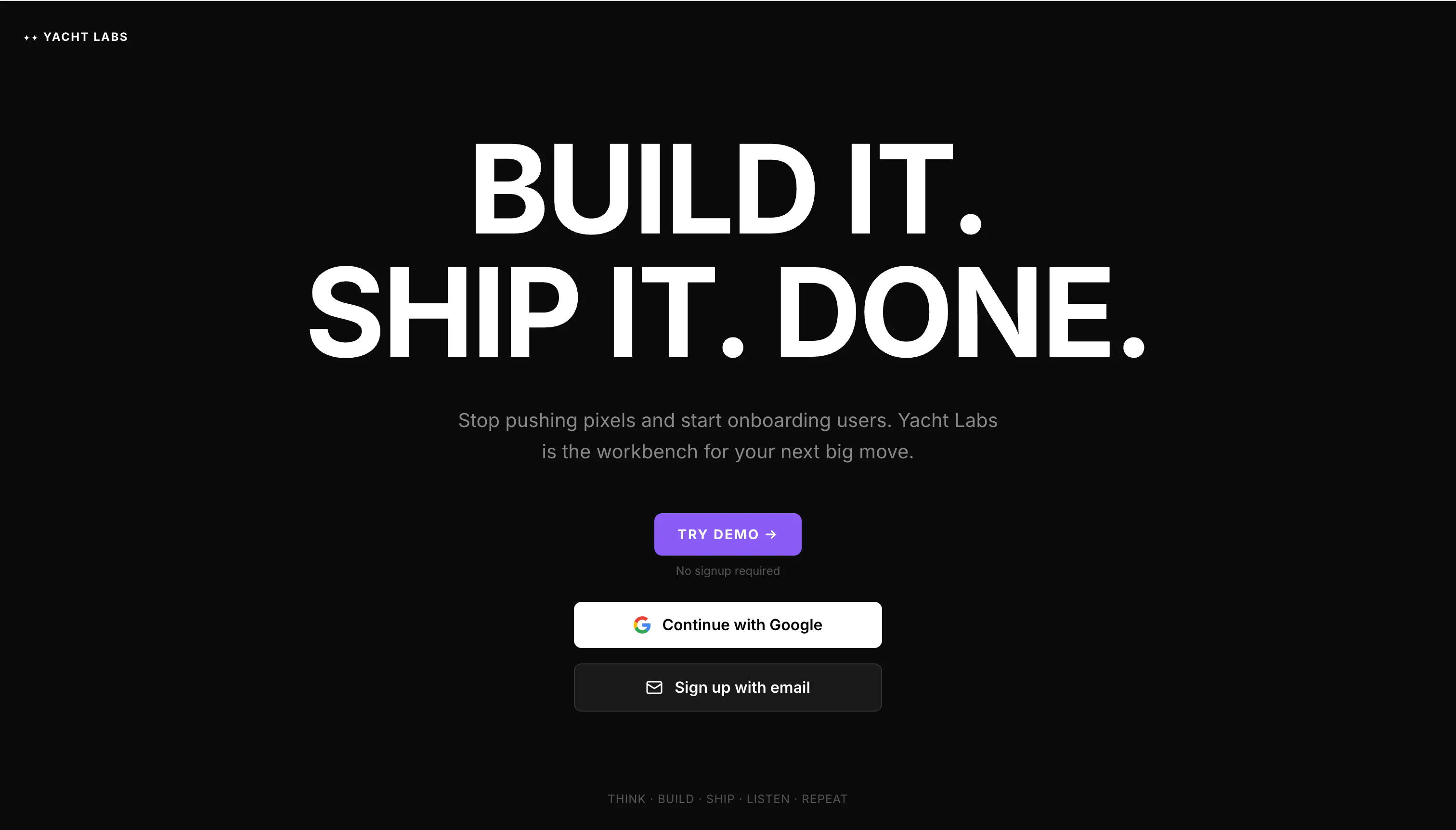 Yacht Labs 제품 배너