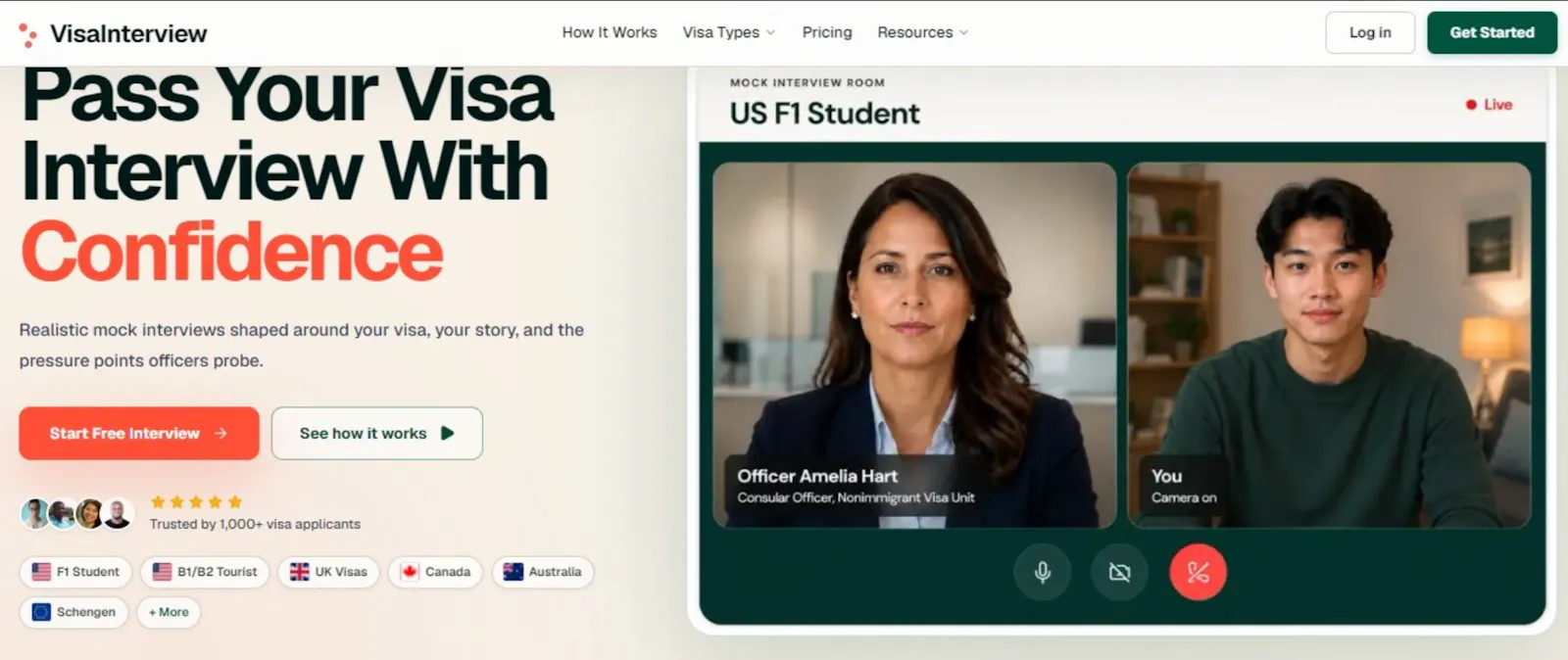 VisaInterview.ai screenshot 4