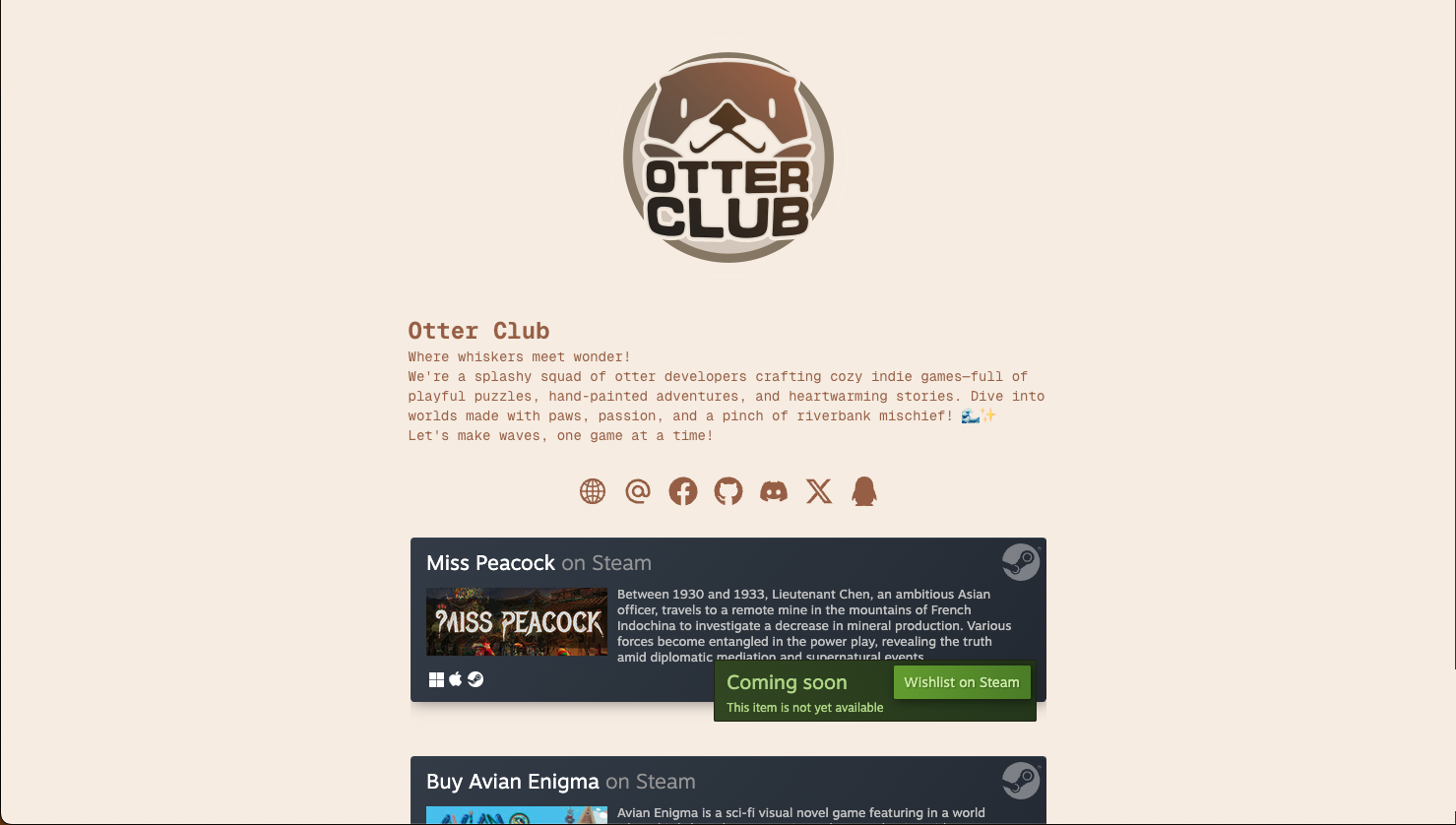 Media Otter Club - Laman Utama Otter Club Game Studio 1