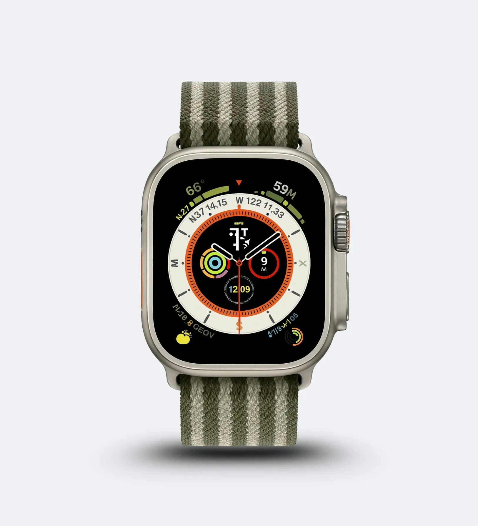 Buckle Striped Nylon Apple Watch Band gallery image
