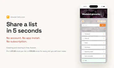 Shared Lists gallery image