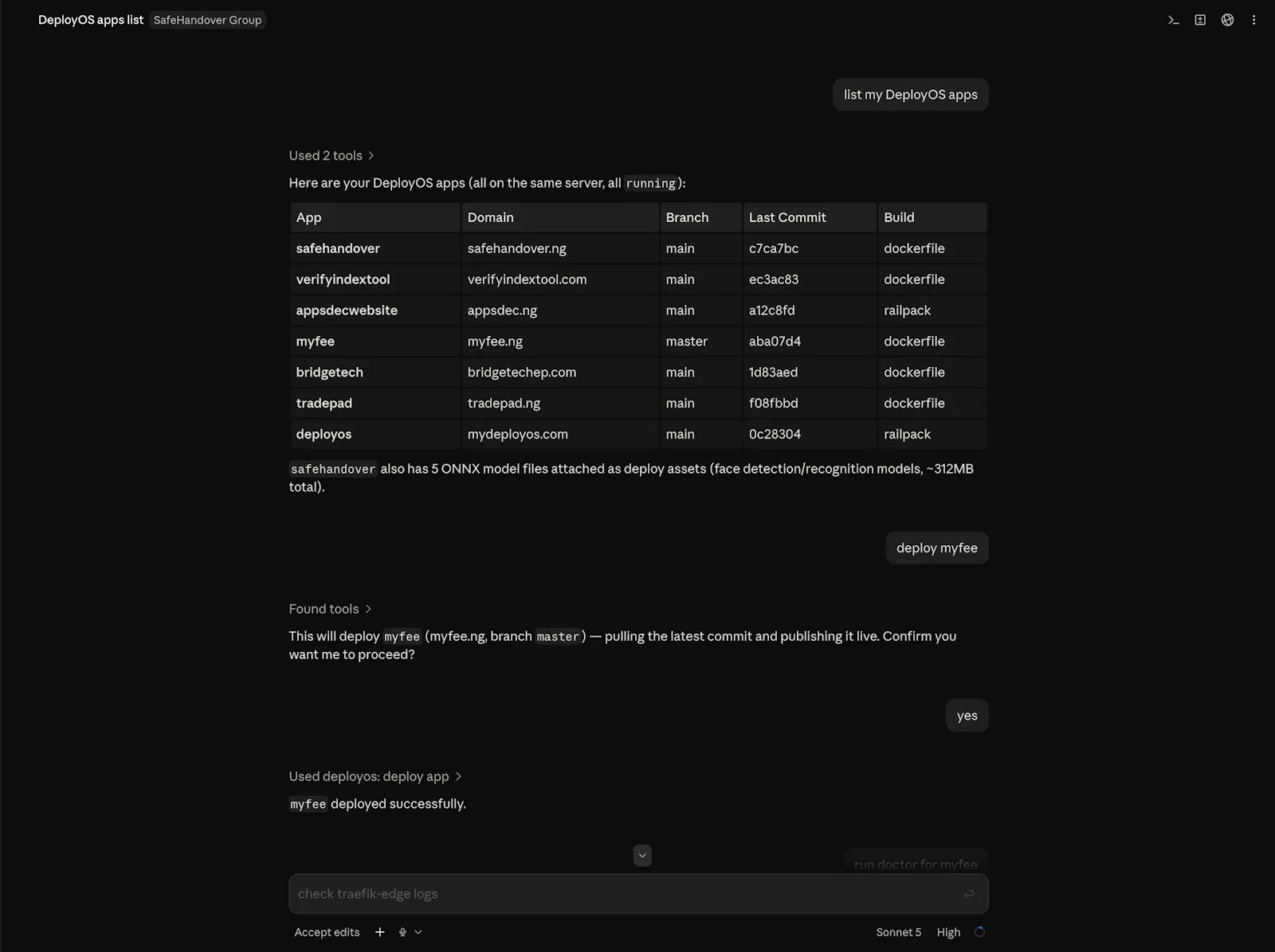 DeployOS screenshot 4