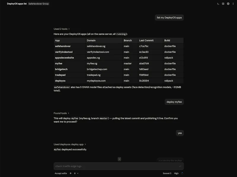 DeployOS screenshot 4