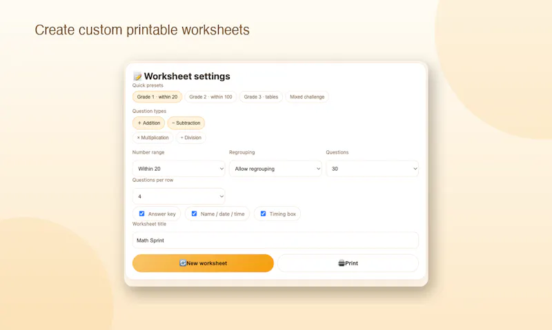 Math Sprint screenshot 2