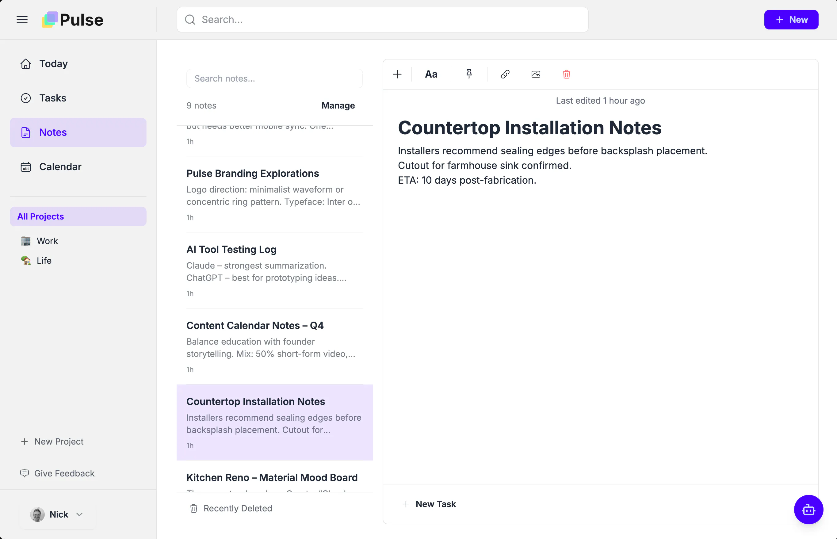 Pulse: AI powered tasks, notes, and calendar in one workspace | Product ...
