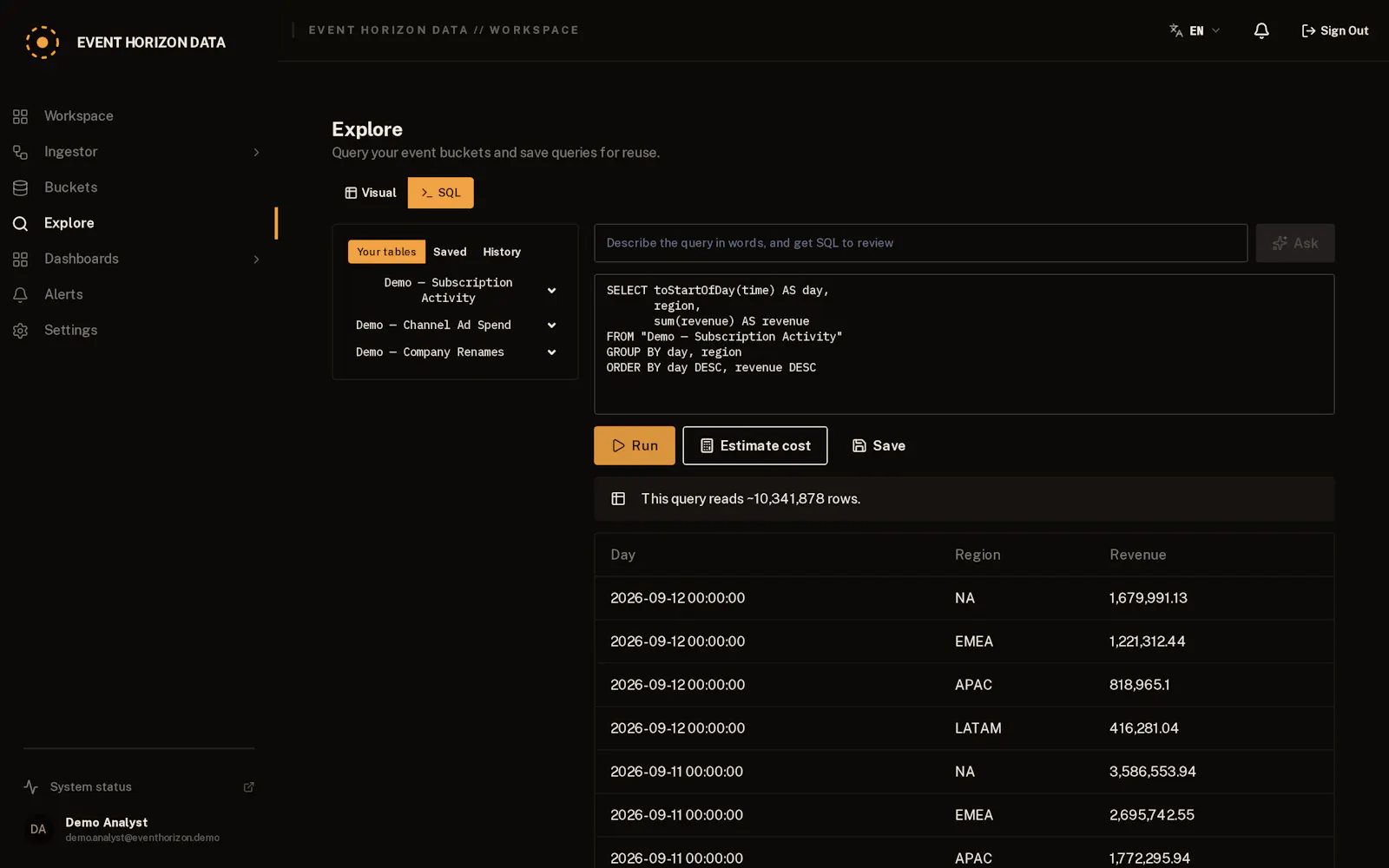 Event Horizon Data screenshot 7