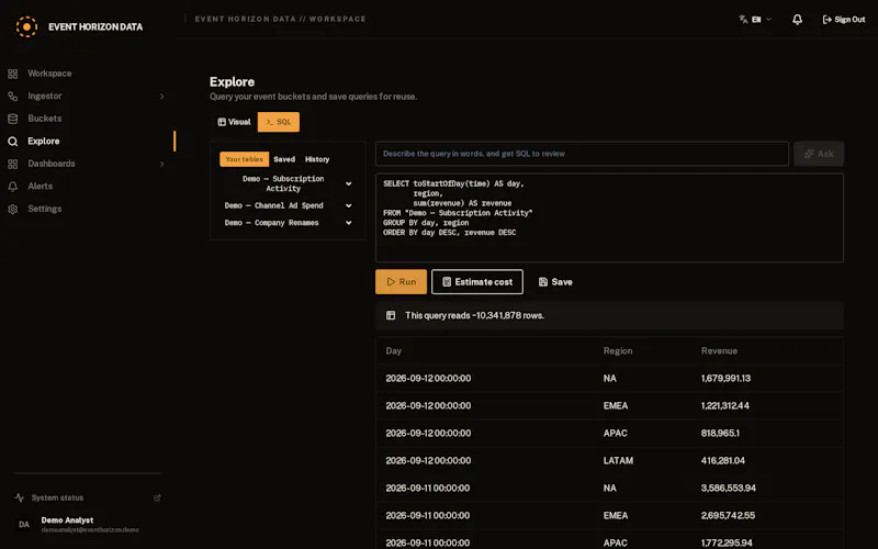 Event Horizon Data screenshot 7