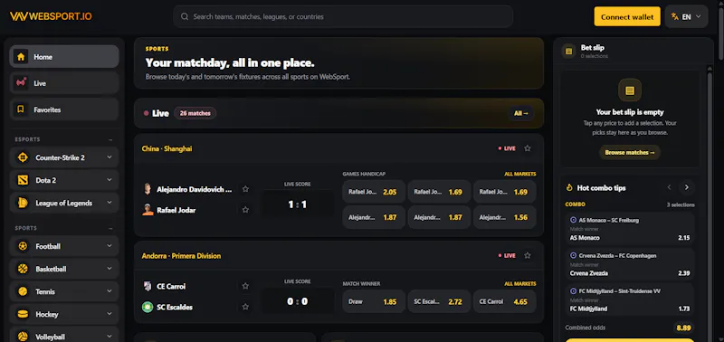 WebSport screenshot 1