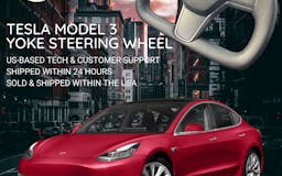 Yoke Steering Wheel for Tesla 3 & Y media 1