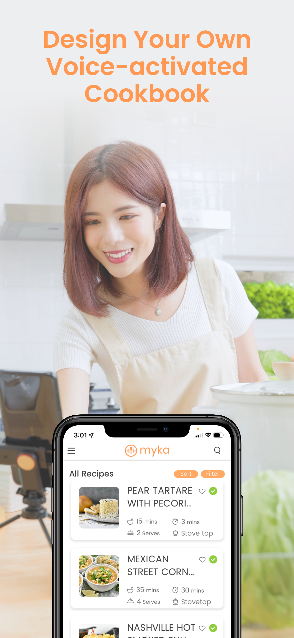 Myka - aplicativo de livro de receitas da Ai Builder media 2