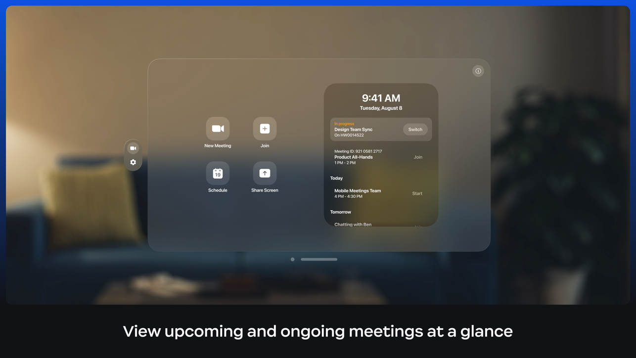 startuptile Zoom for Apple Vision Pro-Making hybrid collaboration more immersive