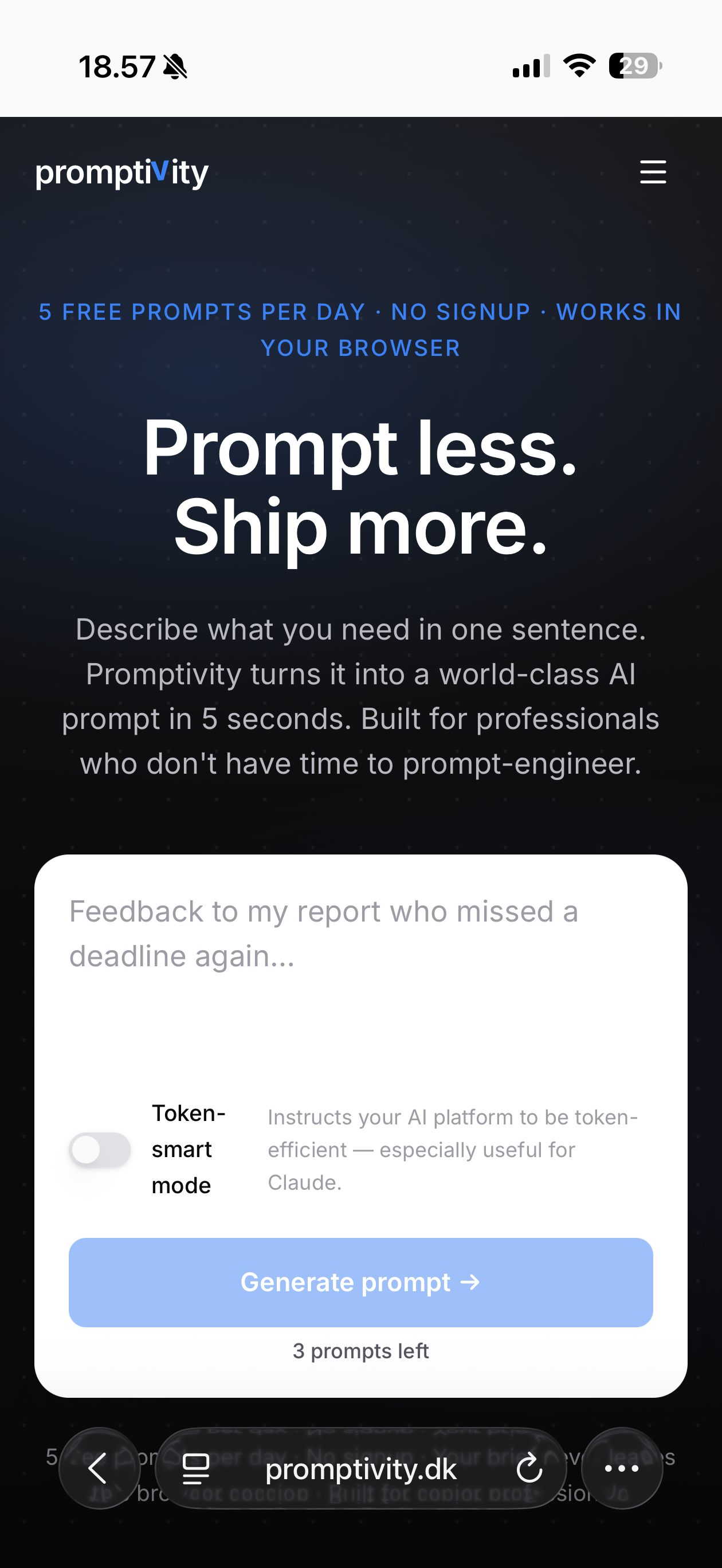 Promptivity