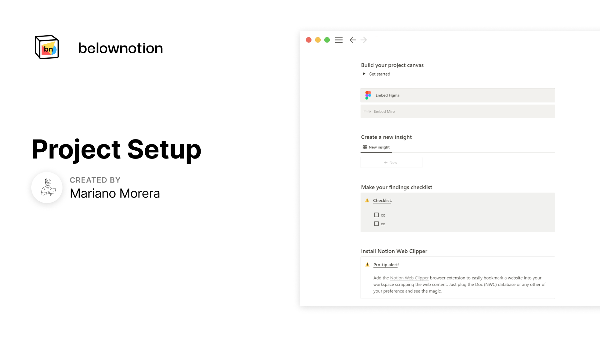 Configuración del proyecto de noción media 6