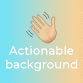 Actionable backgrounds for Zoom