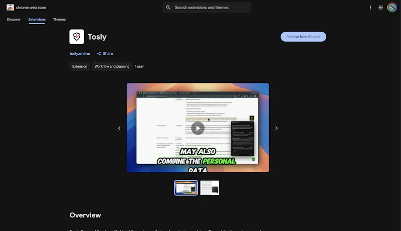 Tosly screenshot 2