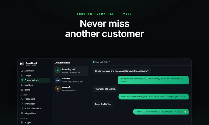 DeskGreet screenshot 2