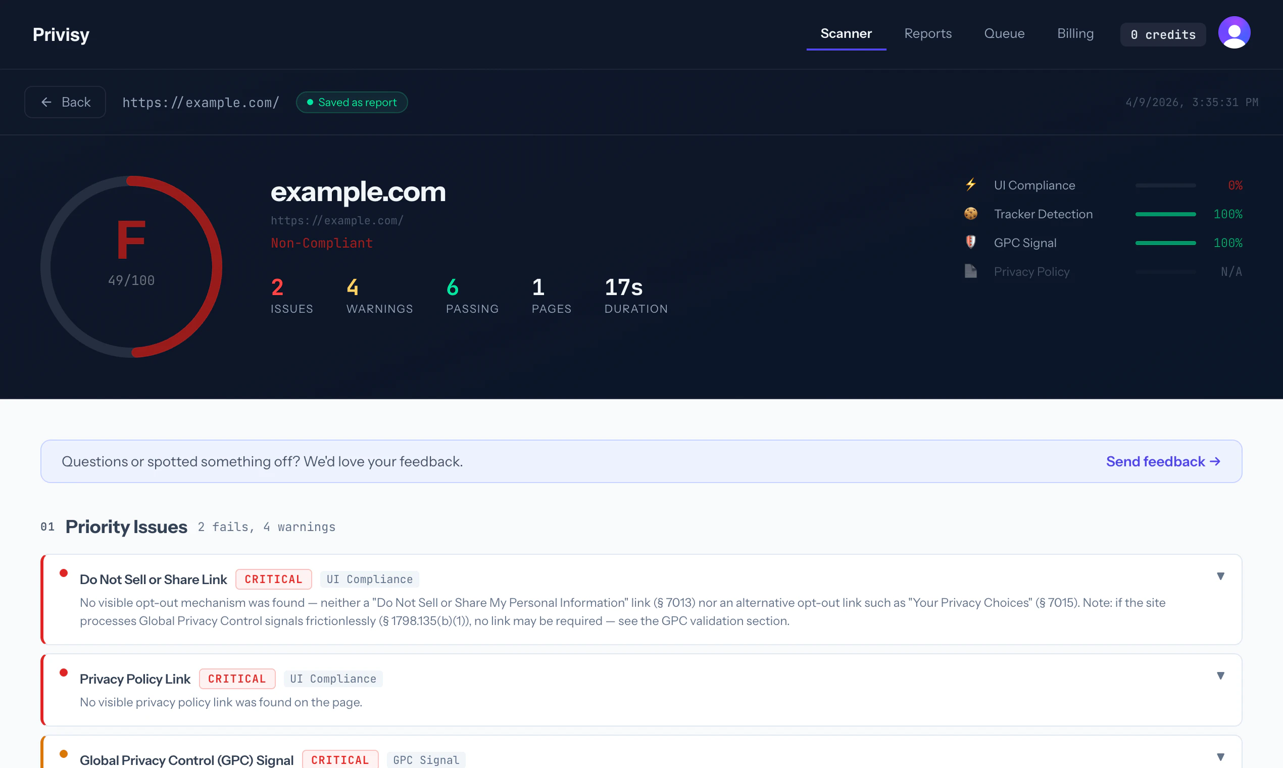 Privisy - Website Privacy Compliance screenshot 1