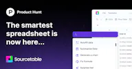 Sourcetable - AI spreadsheet
