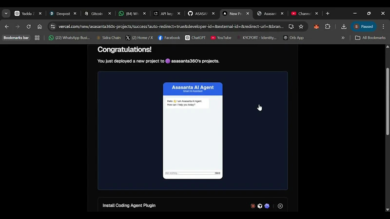 Asasanta AI Agent screenshot 1 (video preview)