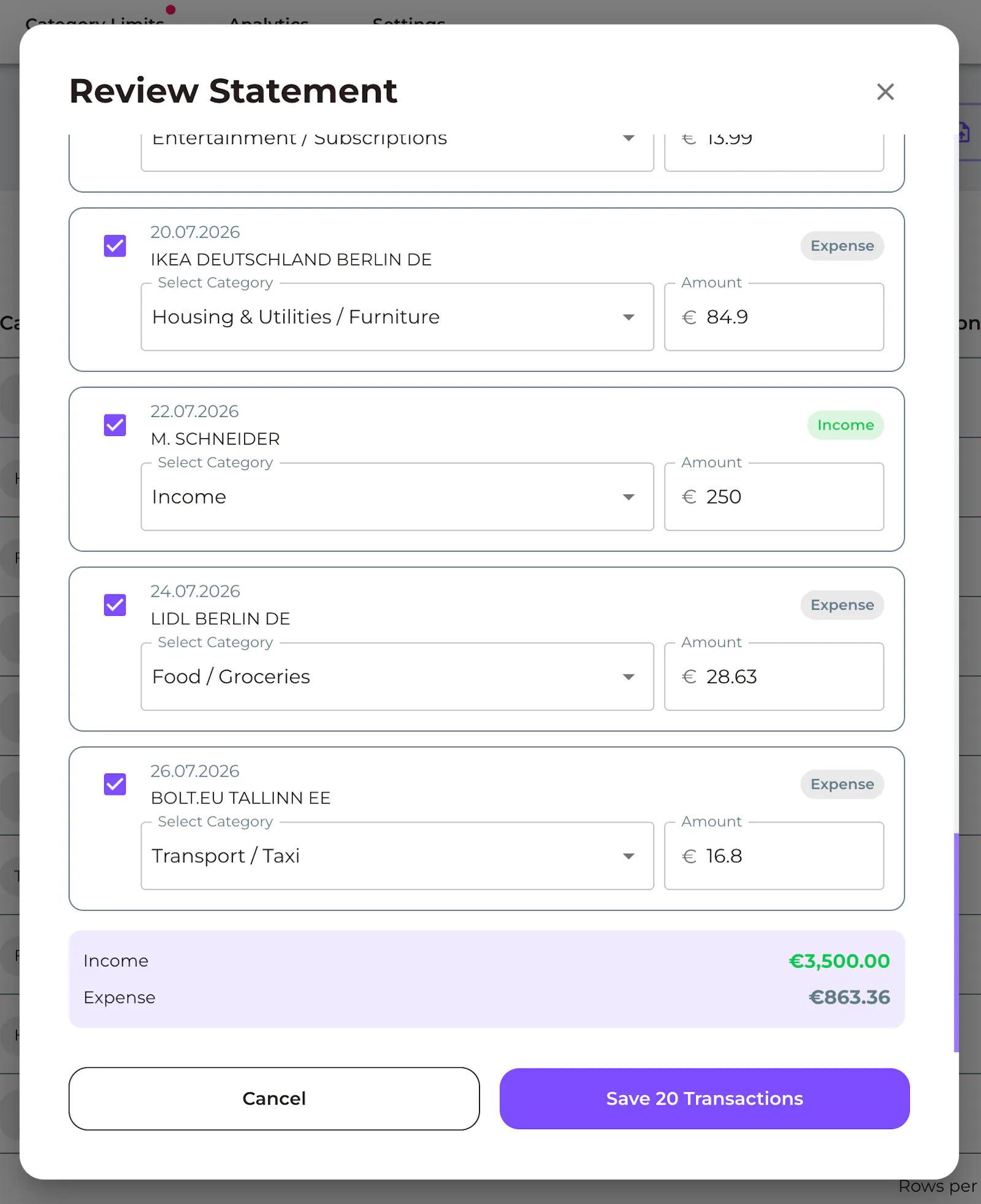 Family Budget Pro screenshot 5