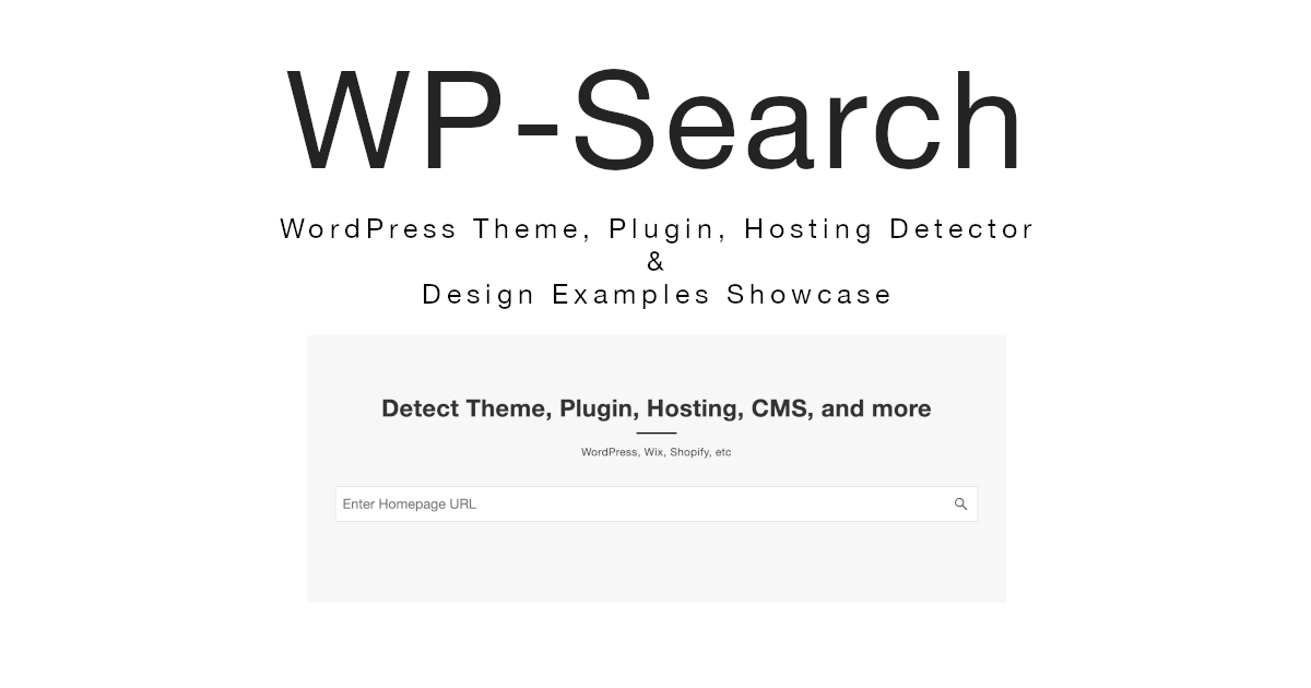 WP-Search - WordPress -Detektor & Showcase Medien 1