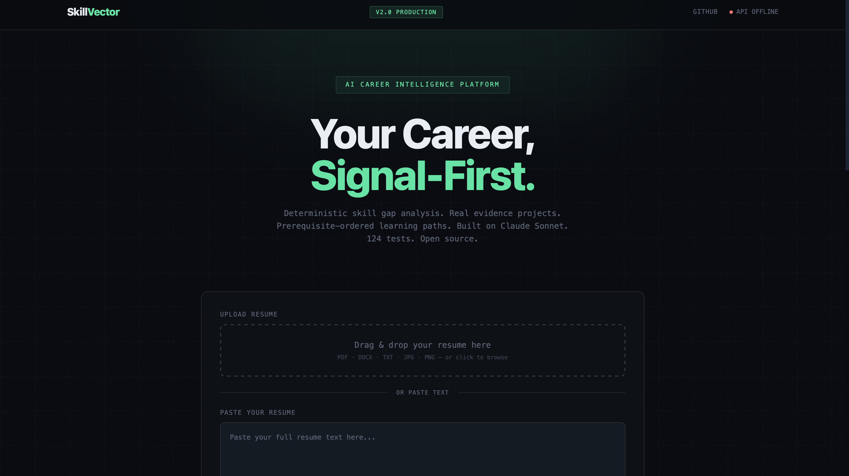 Skill Vector - Main product screenshot demonstrating key features and user interface