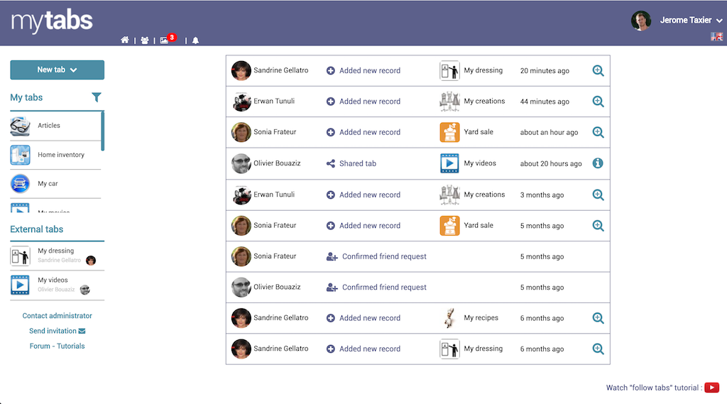 myTabs - database gallery image
