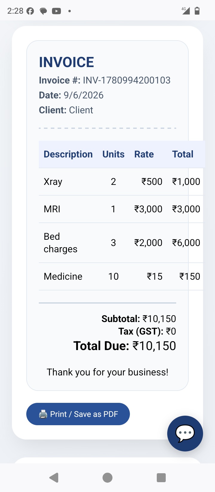 AI BillWala - Free AI Invoice Generator gallery image
